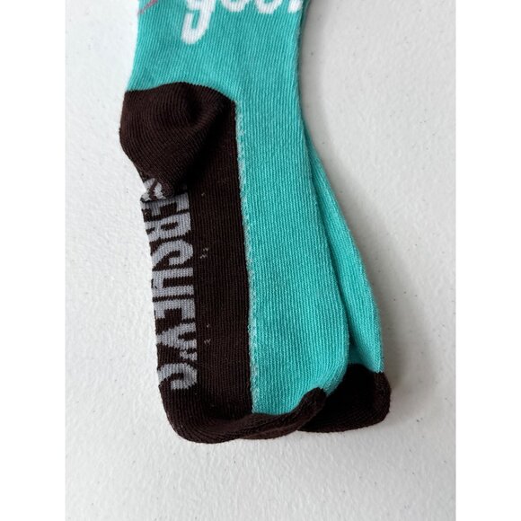Chocolate Bar Theme Socks Kids Size 9-3.5 Brown Blue Fun Novelty Gift NWT - Picture 4 of 6